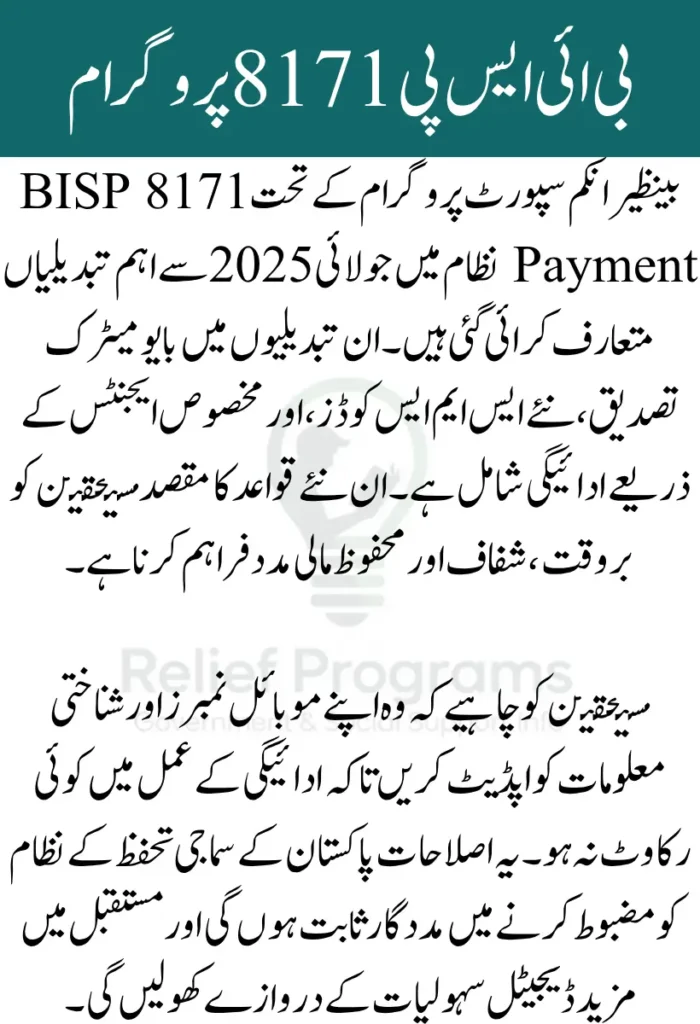 BISP 8171 Payment