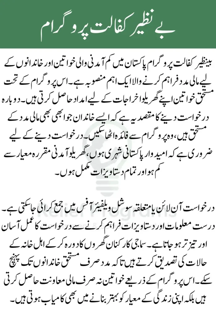 Benazir Kafalat Program Re-Application